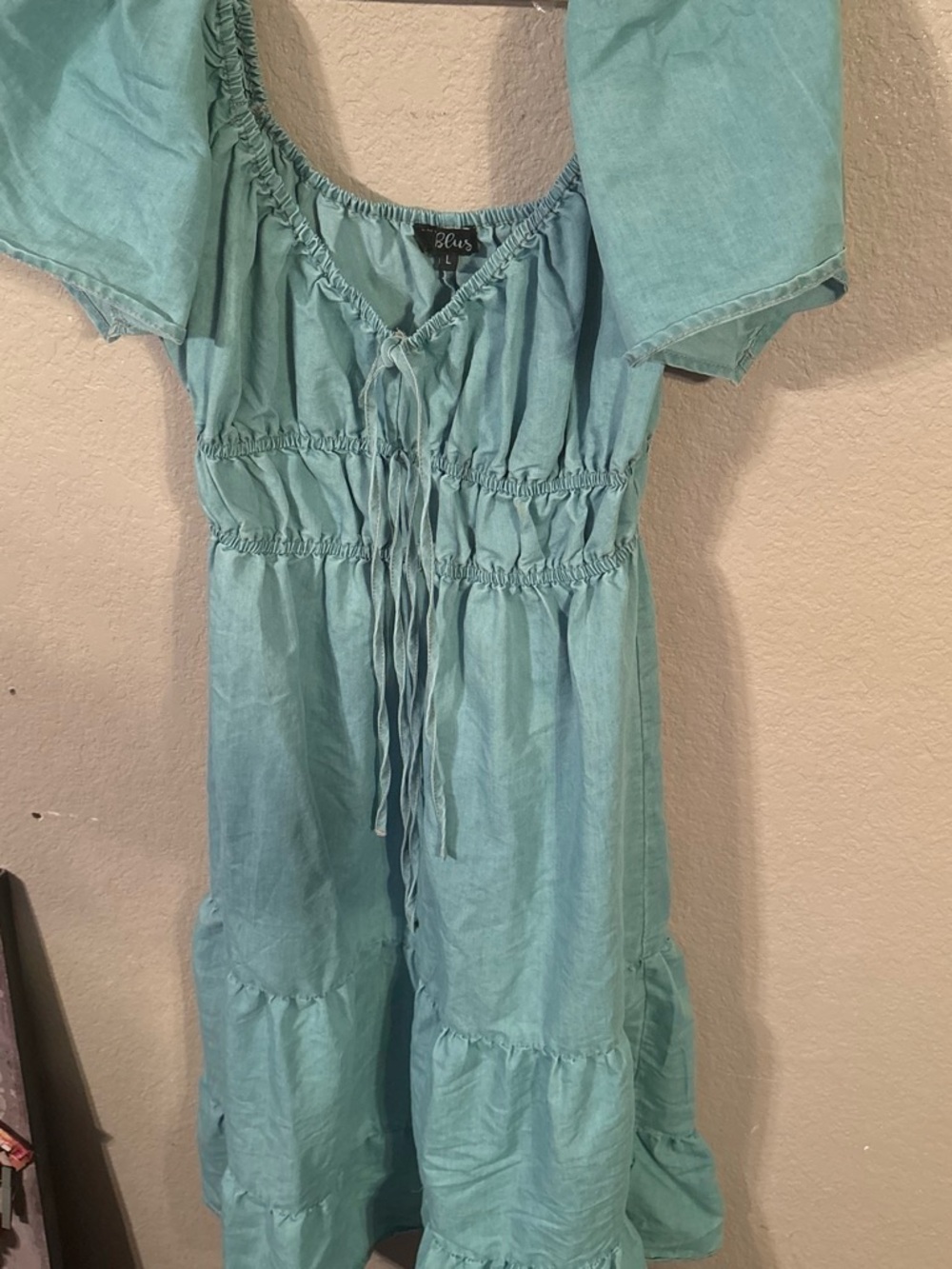 Blush Denim Dress women's size Large